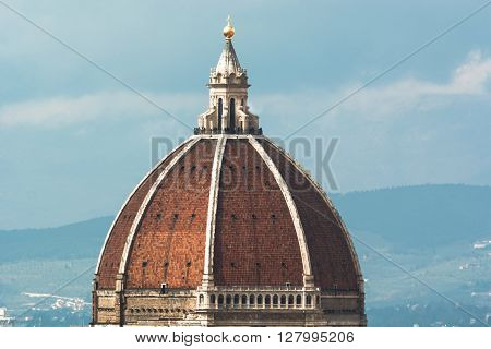 the famous dome of the Santa Maria in Fiore church designed by Brunelleschi