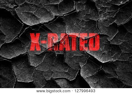 Grunge cracked Xrated sign isolated