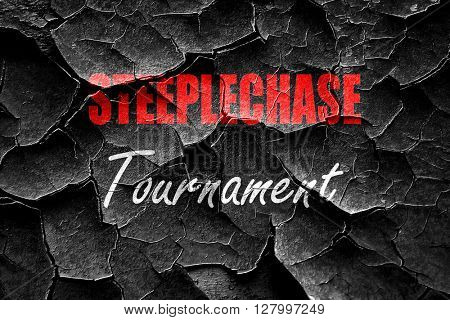 Grunge cracked Steeplechase sign background