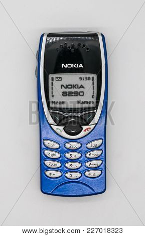 Used Nokia 8290 Mobile Phone. Bangkok, Thailand - Feb 10, 2018:  Nokia 8290 Was A Variant Of The Nok