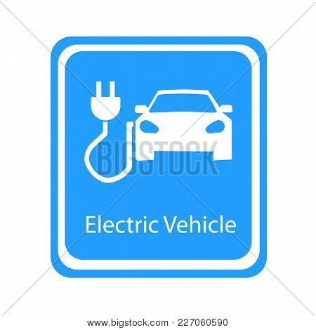 Electric Vechicle Plug Icon. Vector Illustration Eps 10