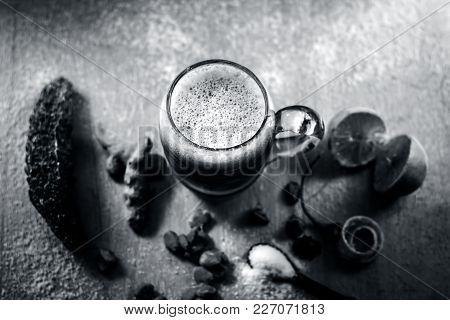 Bitter Gourd Juice With All Its Ingredient For Good Health And Is A Good Source For Vitamins, Iron &