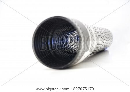 Rolled 0ld Film Strip On White Backgground