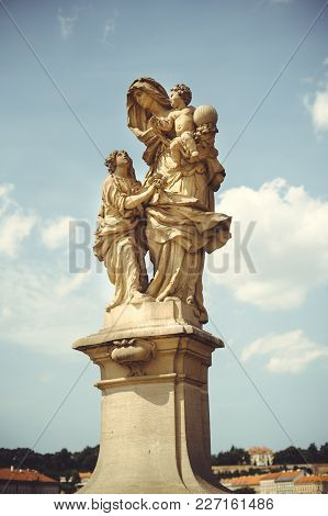 Historical Statues On The Streets Of Prague