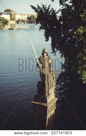 Historical Statues On The Streets Of Prague