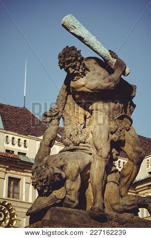 Historical Statues On The Streets Of Prague