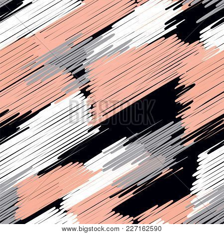 Abstract Colored Seamless Background Of Doodle. Multicolored Doodles Are Drawn With A Felt Pen Rando