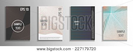Modern Abstract Background. Modern Design Template.  A Set Of Rectangular Patterns From Iridescent L