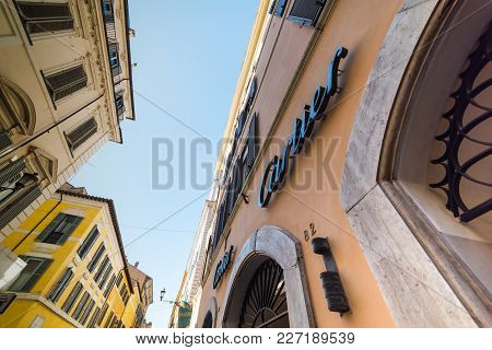 Rome, Italy - October 13, 2017: Cartier Store In Via Dei Condotti