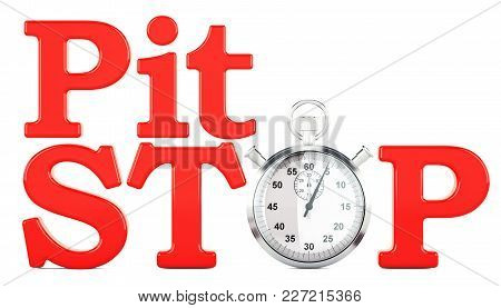 Pit Stop Concept, 3d Rendering Isolated On White Background