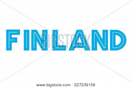 Finland Stamp. Typographic Label, Stamp Or Logo