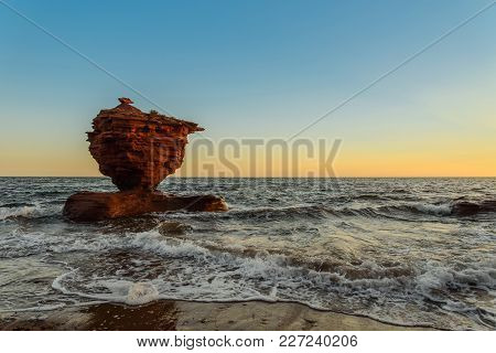 Ocean Coast At The Sunrise (thunder Cove, Prince Edward Island, Canada)