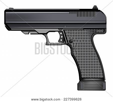 Gun Pistol Isolated On White Background Vector