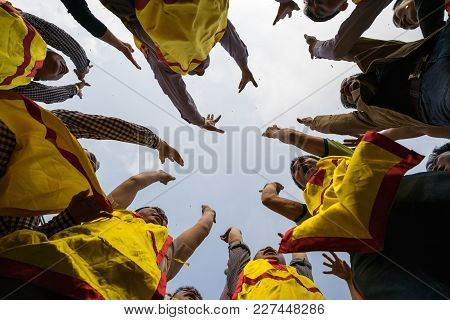 Bac Ninh, Vietnam - Jan 31, 2017: Dong Ky Traditional Spring Festival, A Special Ritual Of The Dong 