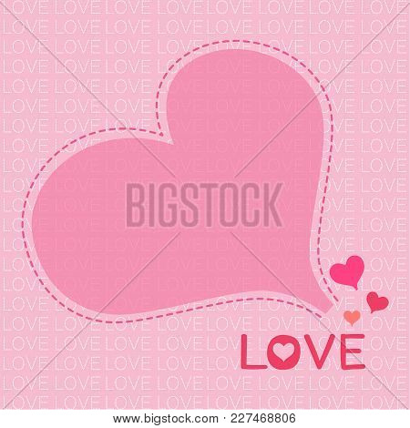 Pink Hearts Background Of Love For Valentines Day Greeting Invitation Wedding Card Flat Design Sweet