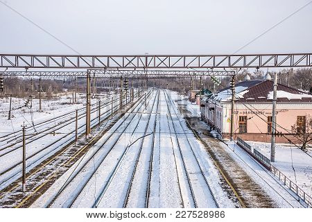 Russia, Chaplygin February 18 2018 Ranenburg Railroad Railway In Winter