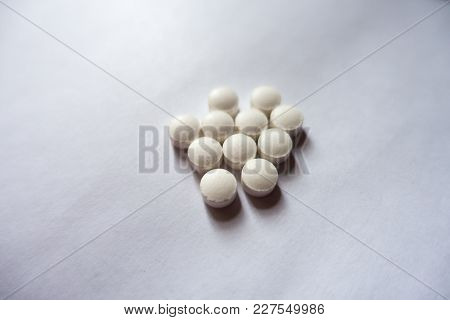 Small White Round Tablets Of Vitamin K