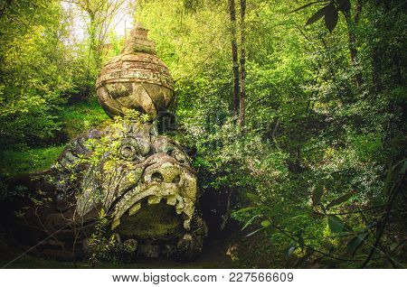Evil Forest Statue In The Bomarzo Sacred Forest In Bomarzo, Italy, 20 Apr 2013
