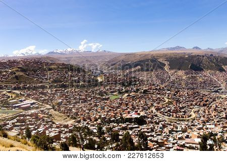 La Paz View From El Alto,bolivia. Bolivian Capital
