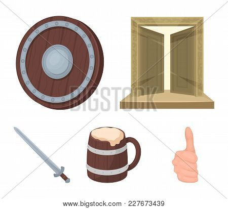 A Gate To The Treasure, A Shield For Protection, A Mug With A Bra, A Sword. Vikings Set Collection I