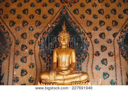 View Of Ancient Buddha Statue In Bangkok, Thailand