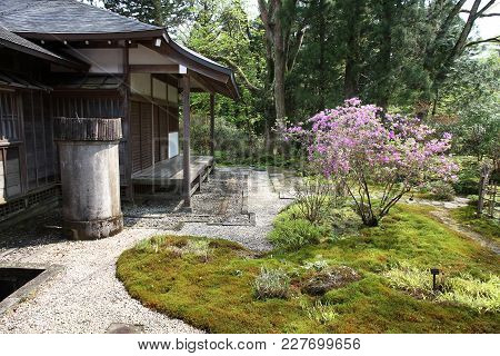Nikko, Japan - May 6, 2012: Tamozawa Imperial Villa Gardens In Nikko, Japan. The Historic Villa Has 