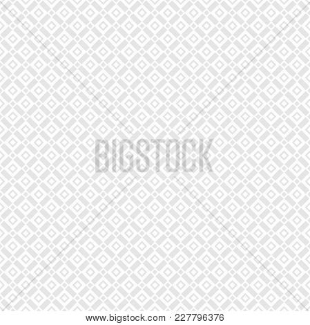 Abstract Geometric Pattern With Squares, Stripes. A Seamless Background. Grey And White Texture.