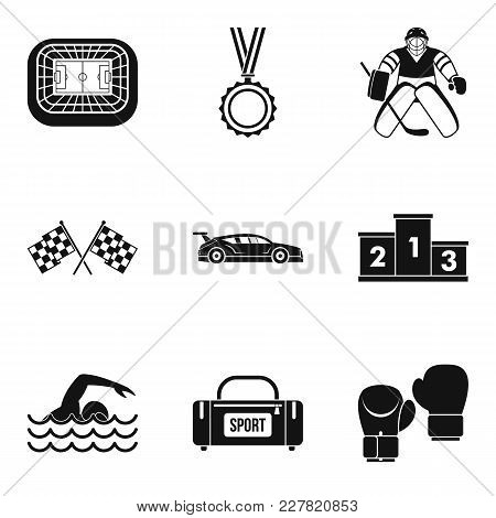 Sportsmanlike Icons Set. Simple Set Of 9 Sportsmanlike Vector Icons For Web Isolated On White Backgr