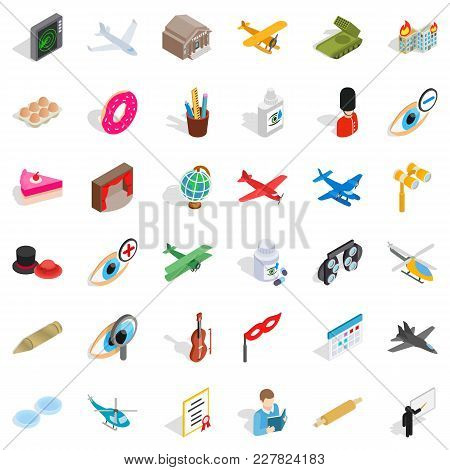 Invasion Icons Set. Isometric Set Of 36 Invasion Vector Icons For Web Isolated On White Background