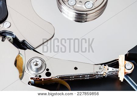 Mechanism Of Internal 3.5-inch Sata Hard Disk Drive Close Up