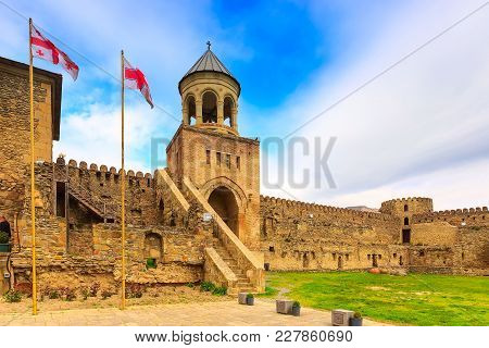 Svetitskhoveli Cathedral Wall And Tower, Town Of Mtskheta, Georgia