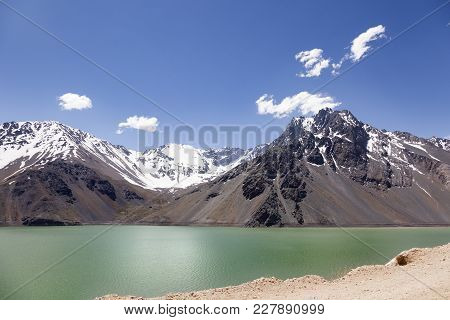 Lake Of Yeso. Cajon Del Maipo. Santiago Of Chile