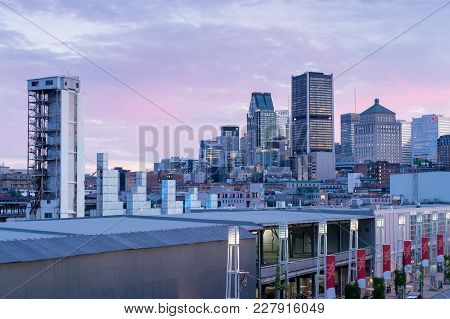 Montreal Skyline From Old Port
