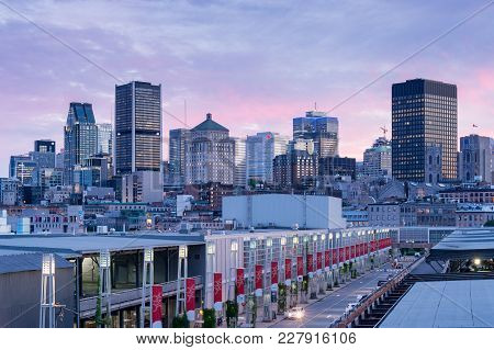Montreal Skyline From Old Port