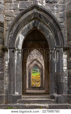 Arches In The Ruins Of The Old Dunlewey Church In County Donegal, Ireland