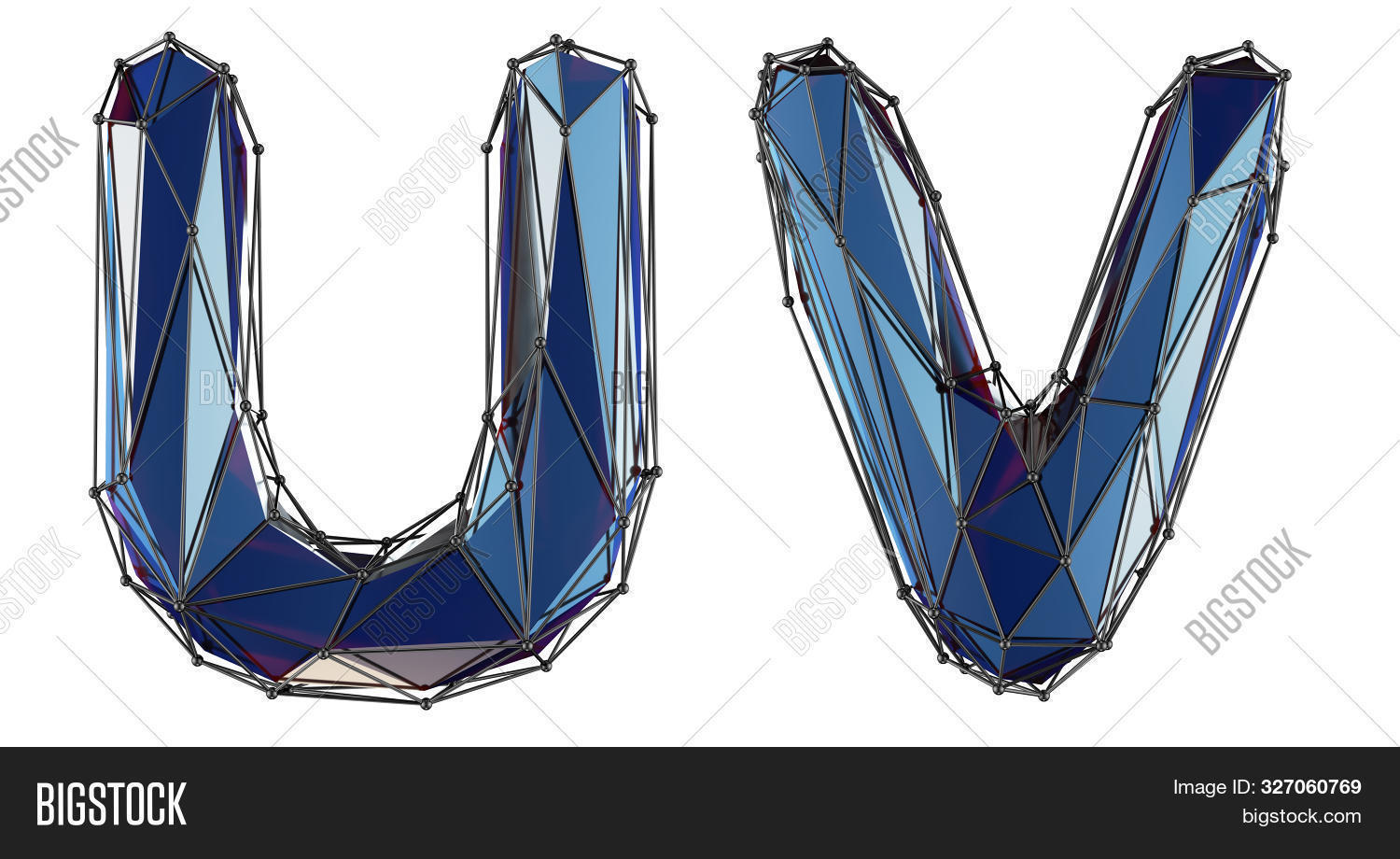Letter Set U V Made Image Photo Free Trial Bigstock