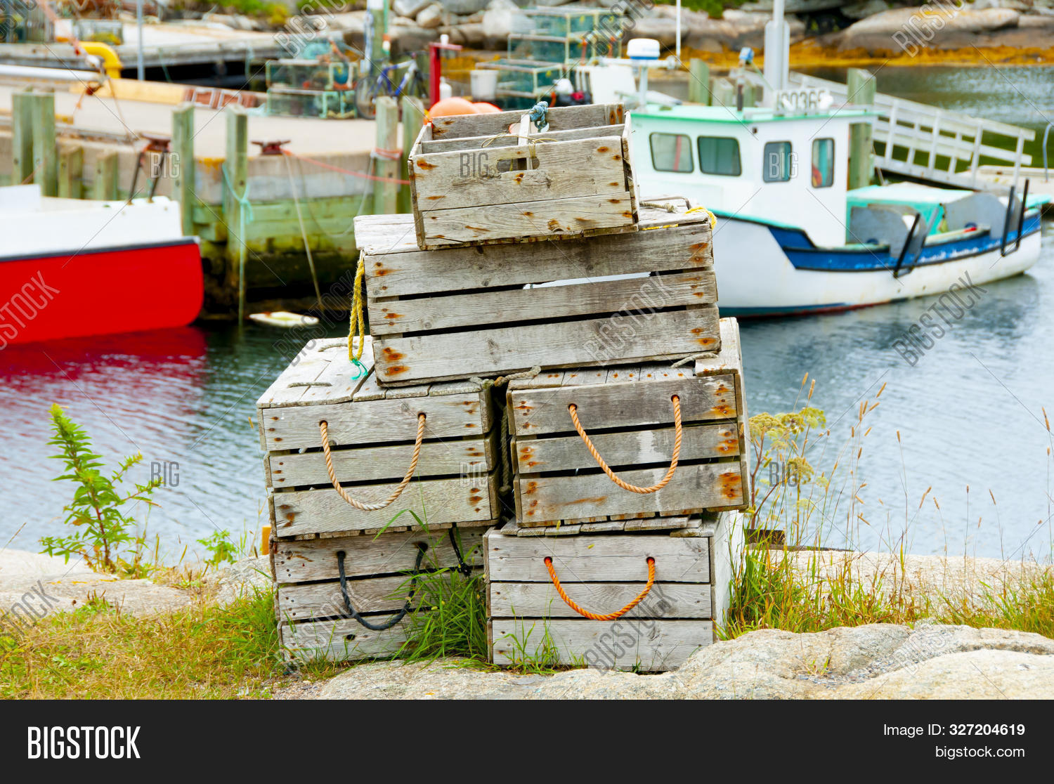 Lobster Crates Peggys Image & Photo (Free Trial) | Bigstock