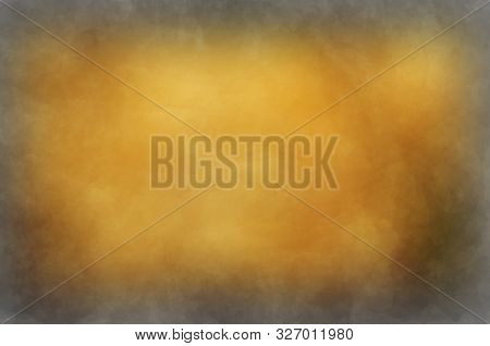 Abstract Modern Painting . Dry Brush Painted Paper , Canvas , Wall . Textured Background In Yellow A
