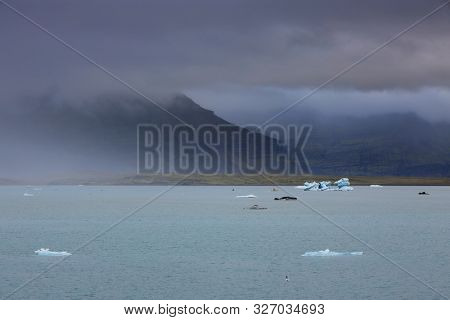 Stormy landscape at Jokullsarlon, Iceland, Europe