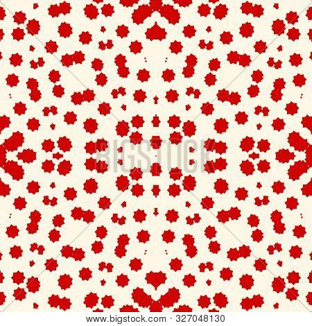 Seamless Pattern With Stylezed Red Ink Spots That Look Like Blood Texture On White Background. Hallo