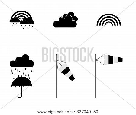 Detailed And Accurate Illustration Of Icon Set Weather On White