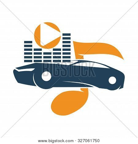 Audio Car System Logo Template Isolated Icon Symbol Vector