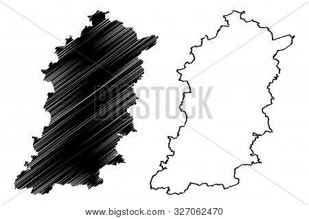 Shumen Province (republic Of Bulgaria, Provinces Of Bulgaria) Map Vector Illustration, Scribble Sket