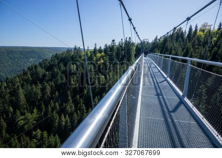 An image of the cable bridge at Bad Wildbad south Germany