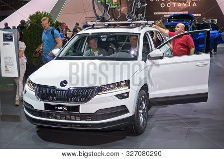 Frankfurt-september 19:  Skoda Karoq  At The Frankfurt International Motor Show On September 19, 201