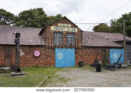 Lillo, Belgium, August 11, 2019, Scaldis The Yacht Club Of The Small Village Of Lillo