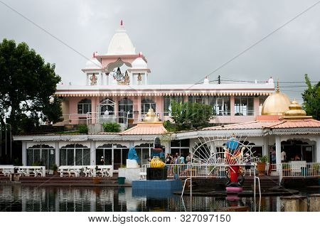 Savanne, Mauritius - March 23, 2016; The Ganga Talao Temple In Grand Bassin.