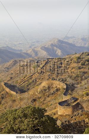Kumbhalgarh befæstning Over terræn