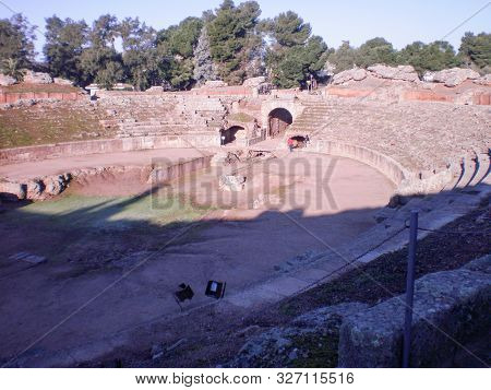 Roman Amphitheater Dated In The 1st Century In Augusta Emerita Venue For Gladiatorial Struggles In M