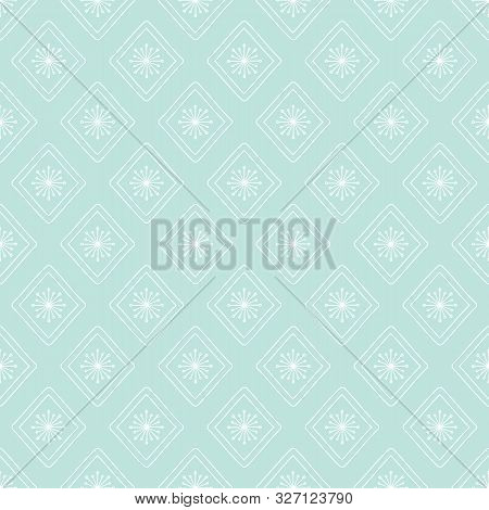 Modern Diamond Floral Vector Repeat Seamless Pattern